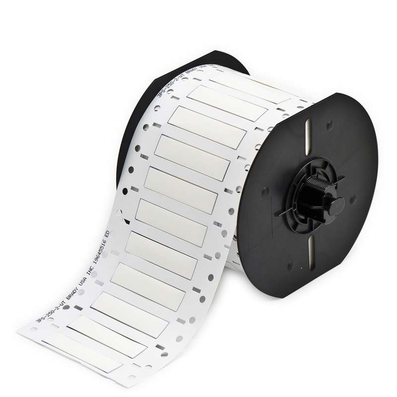 BBP33 PermaSleeve™ Polyolefin Wire Marking Sleeves, Matte White, 0.415" x 2", 500 per Roll